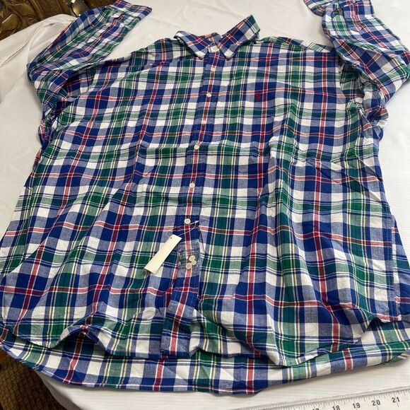 NWT Ralph Lauren Blaire VTG NOS 80s Plaid Button Down Shirt Size XXL New - Picture 4 of 8